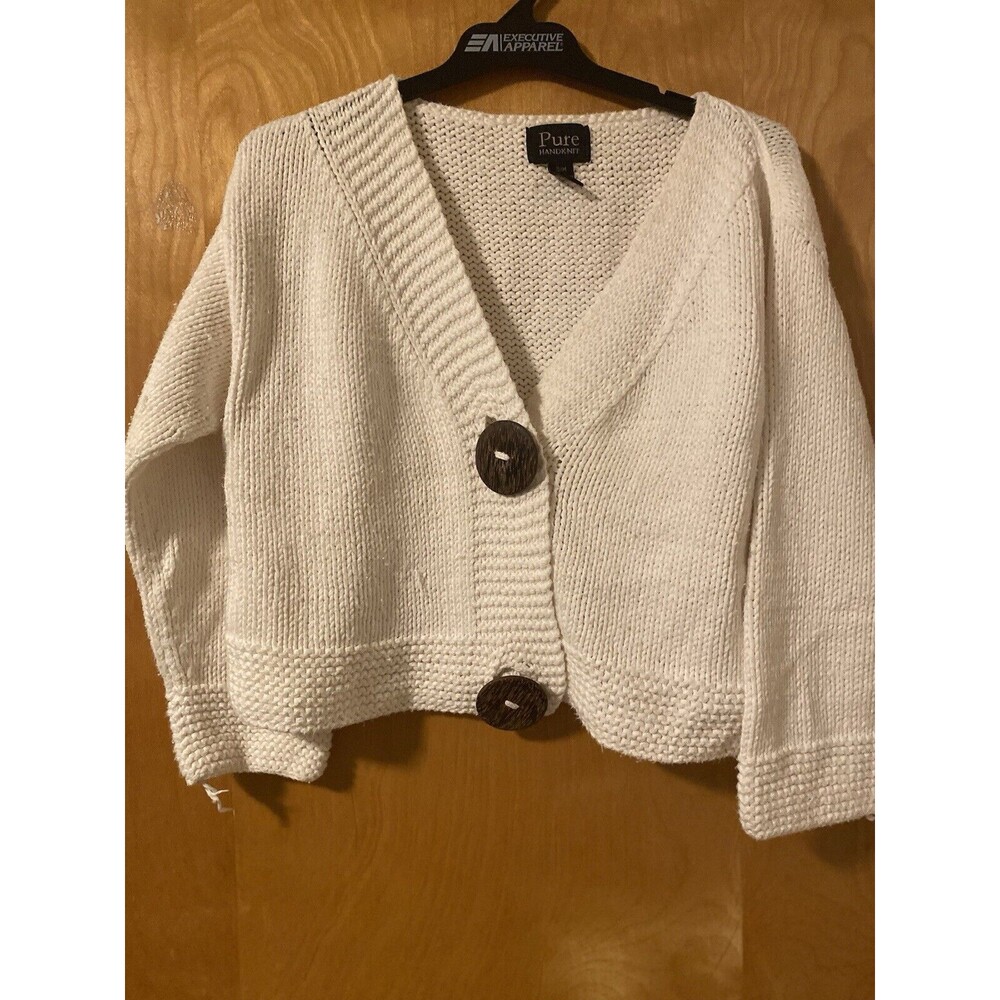 Pure Hand Knit Hooded Sweater Sz Women’s S/M